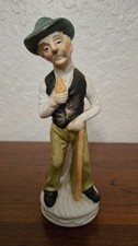 Flambro Vintage Old Man and Old Woman Bisque Porcelain Figurines, Pair, 5" — listing 5