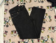 Vintage Levi's 550 Black Denim Jeans, Made in USA, W33 L32