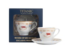Titanic Museum Attraction Cobalt Blue & Gold Demitasse Cup and Saucer — listing 3