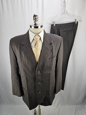 Giorgio Sanetti Men's Navy Pure Wool Pleated Dress Trousers, Made in Italy, Size 38/32 — listing 5