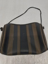 Vintage Fendi Pequin Stripe Coated Canvas Crossbody Flap Bag — listing 5