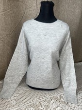 CeCe Ivory Cable-Knit Sweater with Rhinestone Flower Embellishments, Size L — listing 6
