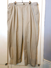 L.L.Bean Wrinkle-Free Comfort Waist Pleated Chino Pants, Size 35x35, New With Tags — listing 4