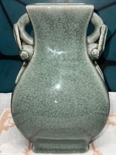 Pair of Chinese Crackle-Glaze Porcelain Floral Vases with Famille Rose Decoration — listing 5