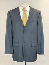 Oscar de la Renta Gray Pinstripe Wool Suit Jacket, Size 46R — listing 4