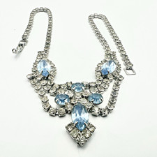 Vintage Rhinestone Fringe Bib Festoon Necklace, Gold-Tone — listing 5