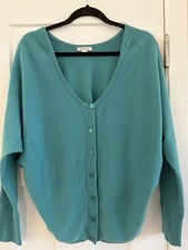 Garnet Hill 100% Cashmere Cable-Knit Mock Neck Sweater, Sage Green, Size L — listing 4