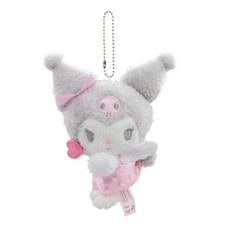 Vintage Plush Angel Cherub Keychain with Blue Eyes and Gold Wings — listing 3
