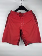 Oakley Vintage Y2K Colorblock Boardshorts, Cream & Red, Size 31 — listing 5