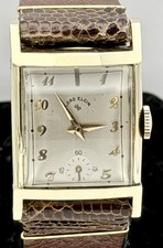 Vintage 1940s Lord Elgin Men's Tonneau Wristwatch, Gold-Filled Case, Manual Wind — listing 2