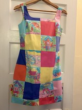 Lilly Pulitzer Patchwork Floral Print High-Waist Shorts, Size 14 — listing 5