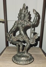 Antique Himalayan Bronze Multi-Armed Deity Statue on Lotus Base (Durga or Marichi) — listing 2