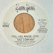 Bad Company "Feel Like Makin' Love" / "Wild Fire Woman" 7" 45 RPM Single (Swan Song SS 70106) — listing 2