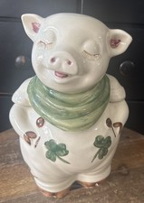 Shawnee Pottery Smiley Pig Creamer Pitcher with Floral Decoration — listing 4