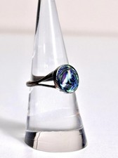 Sterling Silver Solitaire Ring with Cubic Zirconia Center and Pavé-Set Shoulders — listing 3