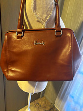 Harrods Two-Tone Bowling Bag Satchel, Cream & Navy