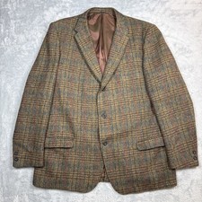 Vintage Herringbone Tweed Wool Blazer with Flap Pockets — listing 3
