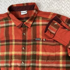 Columbia Pitchstone II Heavyweight Flannel Shirt, Men's Small, Brown Plaid — listing 3