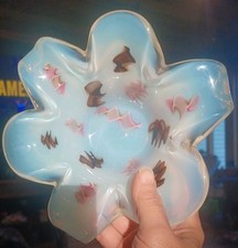 Murano-Style Opalescent Art Glass Petal/Fazzoletto Bowl — listing 6