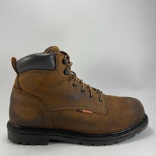 WORX by Red Wing Style 5606 Men's 6-Inch Steel Toe Waterproof Work Boots, Size 10.0 M, Brown Leather