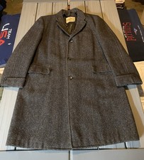 Vintage Tweed Wool Houndstooth Overcoat / Topcoat — listing 3