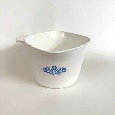 Corning Ware Cornflower Blue Broil/Bake Tray with Wire Chrome Cradle and Wood Handles