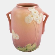 Roseville Pottery Primrose Two-Handled Vase in Tan — listing 3