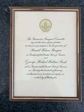 1981 Ronald Reagan / George H.W. Bush Presidential Inauguration Tickets & Cards (2 Framed Displays) — listing 4