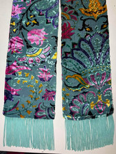 Sheer Black Textured Fringed Fashion Scarf with Eyelash Fringe Trim — listing 5