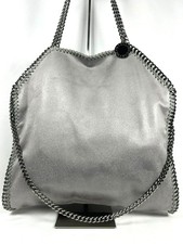 Stella McCartney Falabella Tote Bag in Light Blue Faux Suede with Gold Chain Trim — listing 2