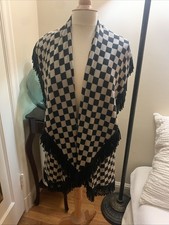 Andrea Jovine Wool Blend Ribbed Knit Cardigan, Charcoal Marled, Size XS
