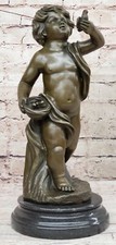 Auguste Moreau 'The Secret' Figural Sculpture of Two Children with Puppy — listing 4