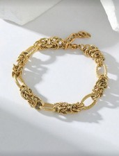 Set of 3 Gold-Tone Adjustable Open Chunky Dome Rings