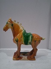 Chinese Tang-Style Sancai Glazed Pottery Horse Figure on Rectangular Base — listing 2