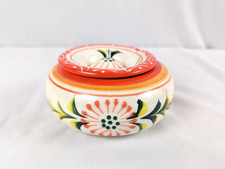 Vintage Mexican Drip-Glaze Pottery Ashtray with Center Match Holder, Multicolor