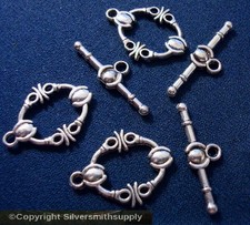 plated jewelry findings Silver-Tone Jewelry Making Clasps and Jump Rings Lot — listing 4