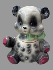 Vintage American Bisque Figural Baby Bear Cookie Jar (2-piece, head lid) — listing 6