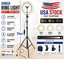 LED Selfie Ring Light with Bluetooth Remote Selfie Stick Tripod and Phone Holder — listing 5