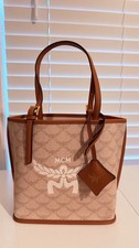 MCM Himmel Lauretos Monogram Drawstring Tote Bag in Powder Pink — listing 3