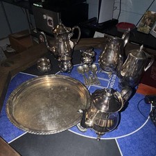 Vintage Silverplate Individual Tea Set (Teapot, Creamer, Sugar Bowl with Lid) — listing 5