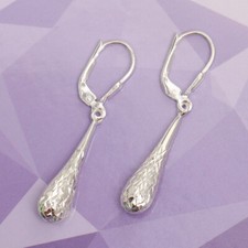 Sterling Silver Modernist Curved Wire Dangle Drop Earrings — listing 4