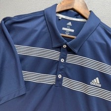 adidas Men's Golf Polo Shirt, Gray with Allover Logo Print, Size XL — listing 2