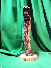 Hopi-Style Carved Kachina Doll, White Face with Black Beard and Painted Sash — listing 4