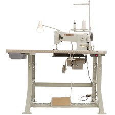 Consew Industrial Sewing Machine on Complete Table with Clutch Motor and Lamp — listing 3