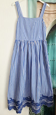 Primark Navy & White Striped Sleeveless Midi Dress, Size UK 20 — listing 2
