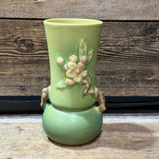 Roseville Pottery Apple Blossom Blue Two-Handled Jardiniere — listing 6