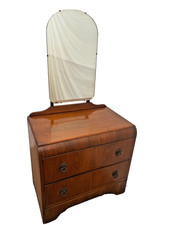 Art Deco Waterfall Vanity Dresser with Trifold Mirror — listing 6