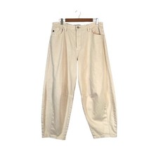 high rise barrel Beige High-Rise Wide Leg Patch Pocket Jeans — listing 6