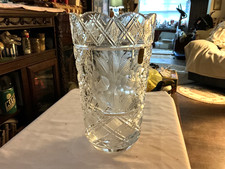 Cut Crystal Scalloped Rim Vase with Diamond and Fan Cut Pattern — listing 3