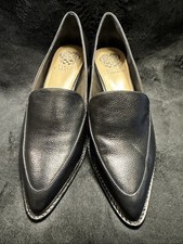 Vince Camuto Men's Black Leather Woven Strap Penny Loafers — listing 5